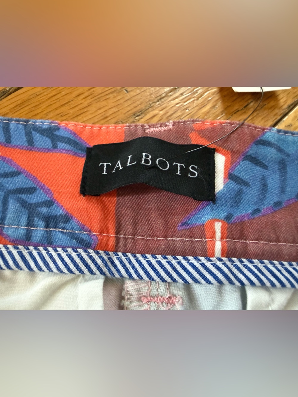 Talbots Vibrant Floral Botanical Cotton Blend Chino Shorts Women’s Size 4 NWT - Picture 7 of 15